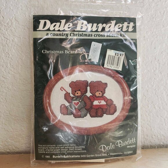 Vintage Dale Burdett Cross Stitch Bundle Christmas Bears CCK131 Teddy n Friends - Picture 2 of 5